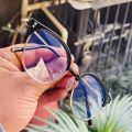 Blue Ray Cut Glass Using Mobile TV And Laptop Black Metal Frame Glass For Unisex. 