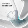 Golf Club Shaped Silicone Toilet Brush With Flexible Bristles. 