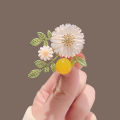 Fashion Small Daisy Flower Brooch Women Clothing Coat Jewelry Party Accessories Gift. 