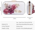 Flower Purse Wedding Bridal Clutch Bag Women Elegant Shoulder Bag Handbags. 