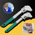 Versatile F-Type Adjustable Wrench Steel Multifunctional Bathroom Sink Wrench Household Large Open End Spanner Easy to Use 230mm. 