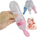 Safe Newborn Baby Feeding Bottle Toddler Silicone Squeeze Feeding Spoon Milk Bottle Baby Training Feeder Food Supplement. 