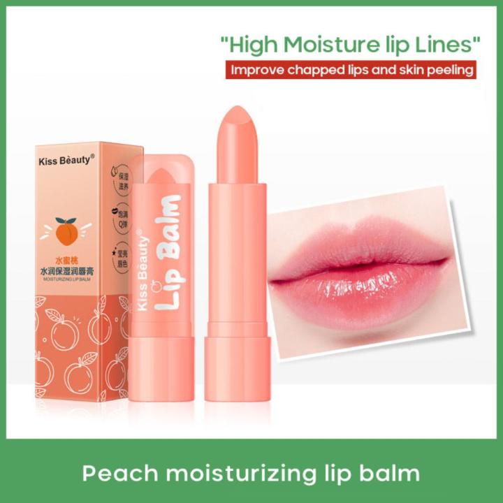 Peach Lip Balm – Natural Moisturizing Lip Care Multipack | Hydrating & Nourishing Organic Lip Moisturiser with Fruity Scent | Soothes Dry, Chapped Lips | 3.5g (Peach)