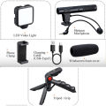 Luxury Video: for selfie light , tripod for applicable, accessories, blog, video kit, mobile phone, DSLR camera, video recording, 360 LED remote control with microphone, live streaming. 