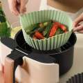 23cm Airfryer Paper Silicone BBQ Basket Mat Reusable Oven Baking pizza Tray Nonstick pot Liner Replacement Grill Pan. 