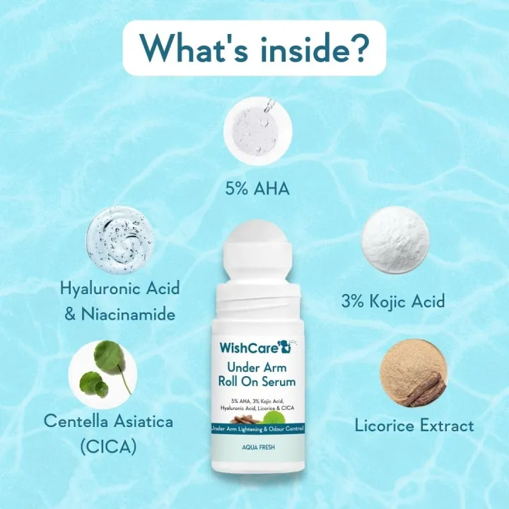 WishCare%20Underarm%20Roll%20On%20Serum%20-%205%25%20AHA,%203%25%20Kojic%20Acid,%20Hyaluronic%20Acid,%20Licorice%20Underarm%20Lightening%20&%20Odour%20Control%20Long%20Lasting%20Aqua%20Fragrance-50ml%20-%20Image%202