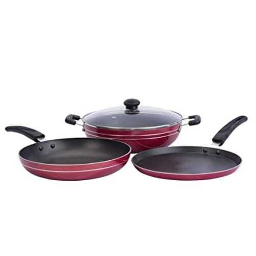 Combo 3 Pieces Non-Stick Induction Based Cookware Set