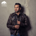 Rhino Leather Men's Stylish Stonewash Leather Jacket. 