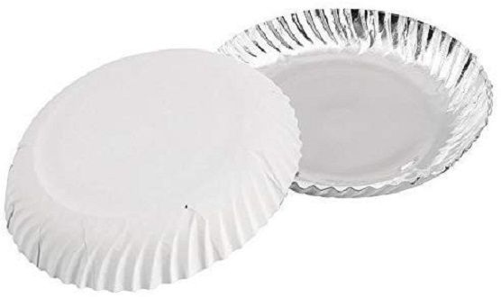 Paper Plates Silver Aluminium Foil Plated 100% Bio-Degradable