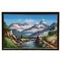 Canvas painting  Mt Everest Range. 