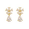 Enacolor Delicate Flower Crystal Water Drop Earrings For | Jewellery Crystal Party Accessories For. 