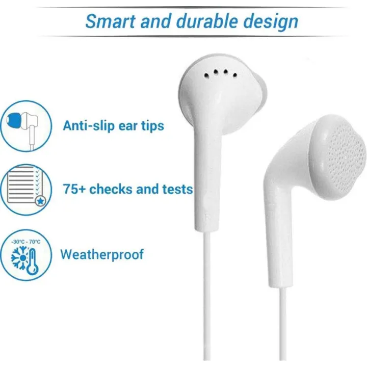 YS White Earphones With Ultra Bass & Dolby Sound 0.33 mm