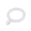 40X White 25mm Inner Plastic Curtain Rings. 