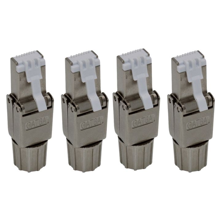 NCANRUI 4 Pack RJ45 Cat6A Connectors Tool Reusable Shielded Ethernet ...