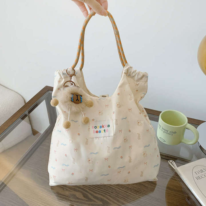Korean%20Style%20Emed%20Cute%20Cartoon%20Canvas%20Single%20Shoulder%20for%20Women%20Large%20Capacity%20Handheld%20Shopping%20Commuting%20Tote%20Bag%20-%20Image%206