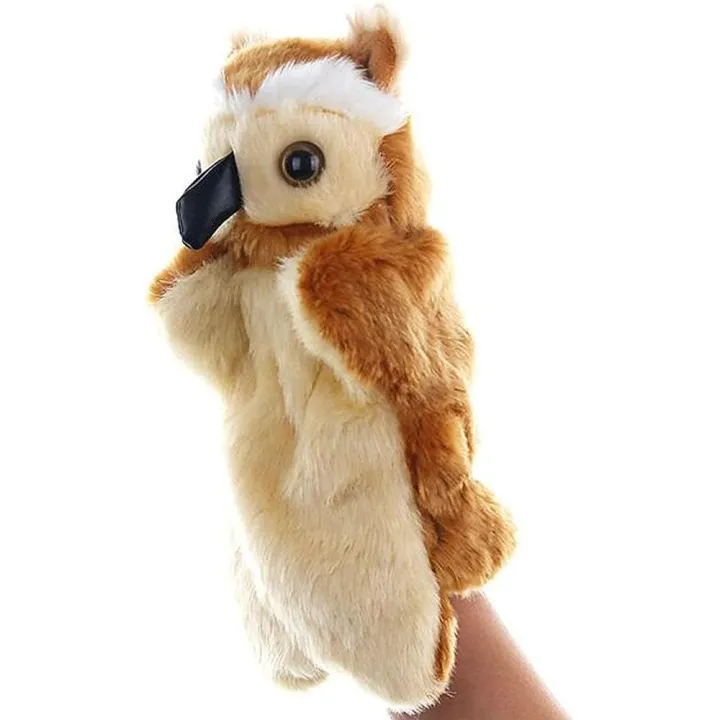 Cute Plush Owl Hand Puppets Brown Interactive Baby Educational Toy Soft cute-plush-owl-hand-puppets-brown-interactive-baby-educational-toy-soft