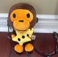 Masala Beads Cute Baby Bape Plush Milo Monkey Mobile Phone Shoulder Bag For Unisex. 