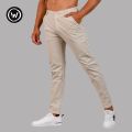 Wraon Light Cream Stretchable Premium Cotton Chinos For Men - Fashion | Pants For Men | Men's Wear | Chinos Pants |. 
