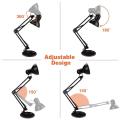 Adjustable Swing Arm Desk Lamp With Clamp,Classic Desk Lamp For Home Office Reading. 