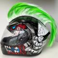 Durable Universal Mohawk Helmet Wig Lightweight with Magic Sticker Motorcycle Helmet Decorations Punk Style Cockscomb Wigs. 