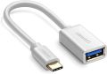 UGREEN USB Type-C Male to USB 3.0 Type A Female OTG Cable - White 15CM. 