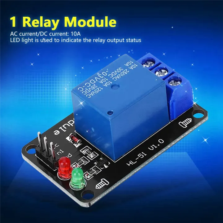 1-Way Relay Driver Module with LED Indicator Microcontroller Compatible ...