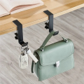 ARELENE 5 Pcs Single-Layer Locking Table Hook Student Bag Hook Office Desk Mobile Bag Hook Desk Side Table Hook White. 