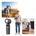 Large Air Volume 199-Speed Mini Handheld Turbo Fan Fast Cooling Adjustable Outdoor Portable Fan Rechargeable Powerful Ice Sensation Hurricane Fan Cooling Tools. 
