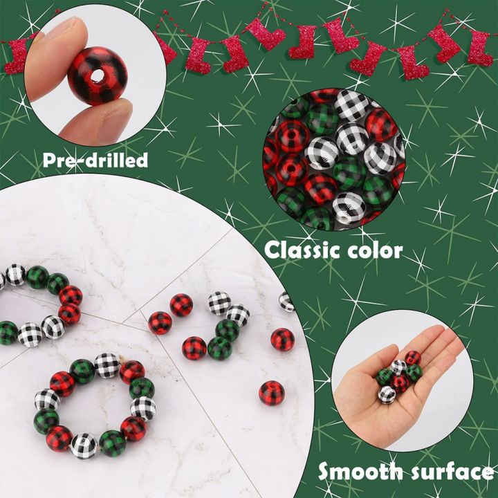 NAMUNY%20120%20Pcs%20Wooden%20Beads,%20Print%20Wood%20Beads%20Handmade%20Round%20Rustic%20Farmhouse%20Wood%20Beads%20(16Mm)%203%20Colors%20-%20Image%204