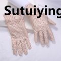 Sutuiying Thin Fashion Spandex Breathable Anti-UV Summer Sunscreen Dots Gloves Driving Gloves Women Gloves. 