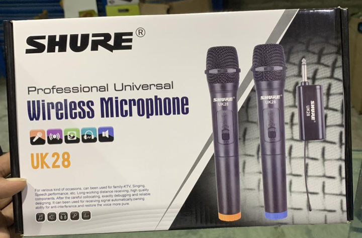 Shure UK28 DUAL Professional UHF Wireless Microphone System Karaoke/Vocal Mic handheld microphone || Sold By Watch House