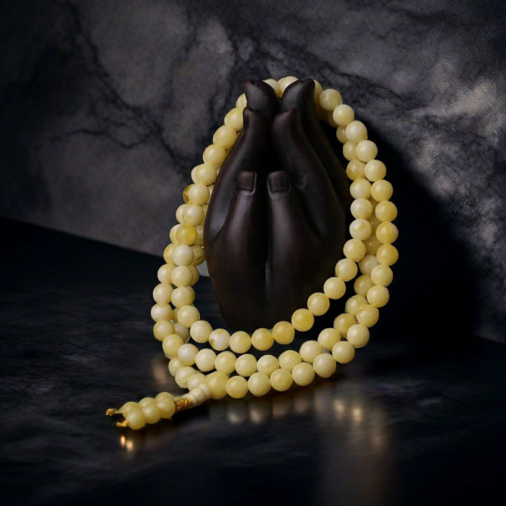 【Mega beeswax multi-circle bracelet white nectar necklace amber 108 sweater mineral white honey bracelet for men and women