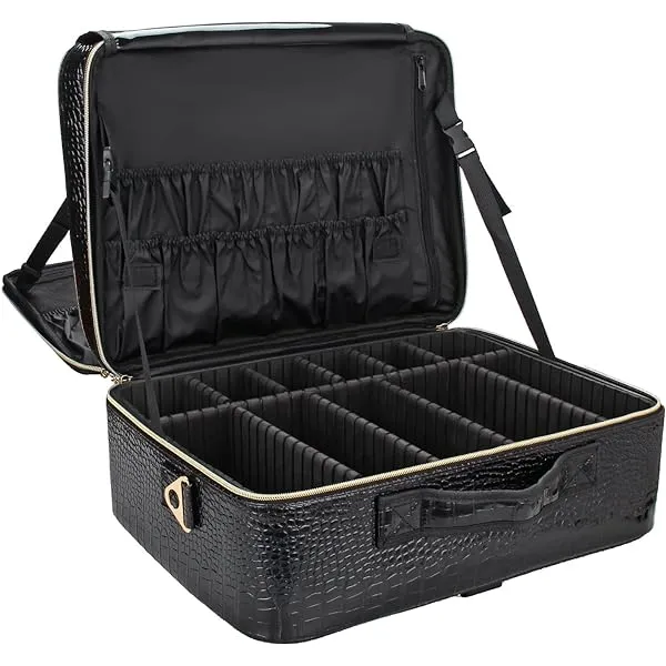 Cosmetic%20Bag,%20Portable%20Travel%20Makeup%20Case,%20Large%20Professional%20Makeup%20Brush%20Makeup%20Supplies%20Storage%20Box,%20Black%20-%20Image%202