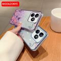 lthmy for Realme C53 Phone Case Glitter Bling Flower butterfly Soft Protective Back Cover. 