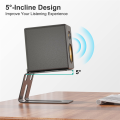 (GREH) Desktop Speaker Stands, 2 Pair, Studio Monitor Riser with Vibration Dampening Pad and 5° Tilt Design Improve. 