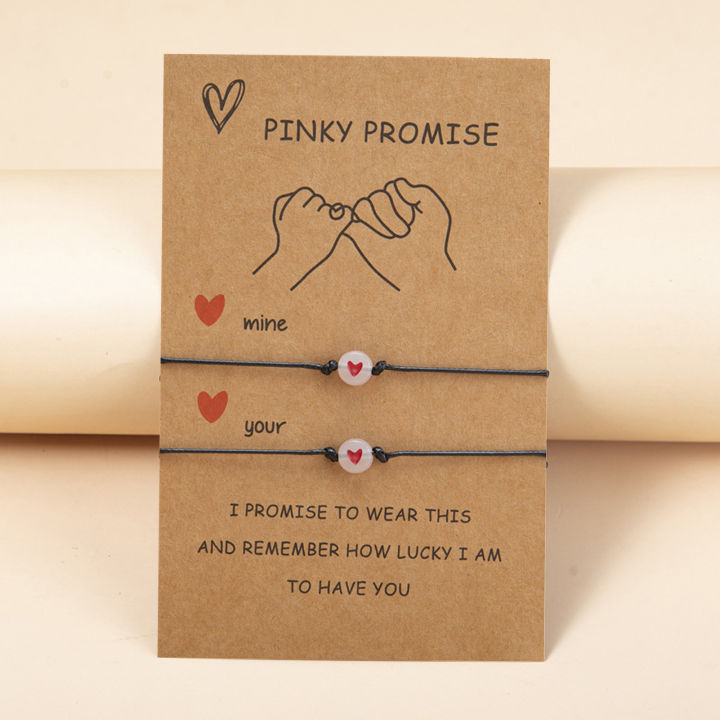 Pink%20Promise%20Couple%20Jewelry%20Set%20Valentines%20Day%20Gift%20Couple%20Bracelets%20Heart%20Decor%20Unisex%20Lightweight%20Adjustable%20Wrist%20Jewelry%20-%20Image%204