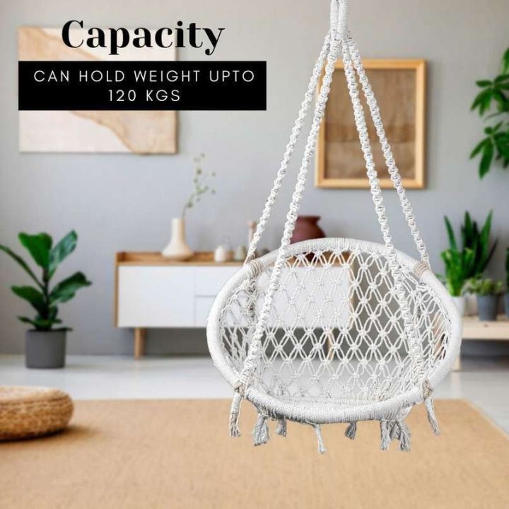 Outdoor%20Indoor%20Round%20Hanging%20Chair%20Swing%20Jhula%20Camping%20Garden%20Load%20100KG(%20Including%20Assoceries)Adults%20and%20Kids%20-%20Image%205