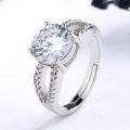 【Exclusive Offer】Imitation Mosan Diamond Creative Stone Opening Ring Adjustable Ring for Boys and Girls. 