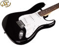 SX SE1-SK Stratocaster Electric Guitar - Black. 