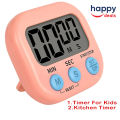 Digital Kitchen Timer & Stopwatch - Large Digits, Loud Alarm, Magnetic Stand, for Cooking, Baking, Kids Study, Shower, Oven Use. 