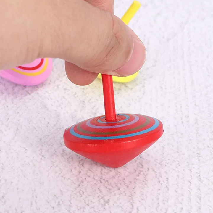 Funny Multi-color Gift Children Kid Spinning Top Hand Spinning Toy ...