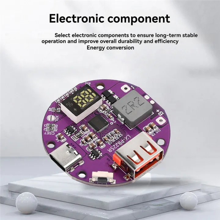 Power%20Bank%20Charger%20Board%205A%20Mini%20Circuit%20Board%20DIY%20Motherboard%20Kit%20with%20Light%20Display%20-%20Image%203