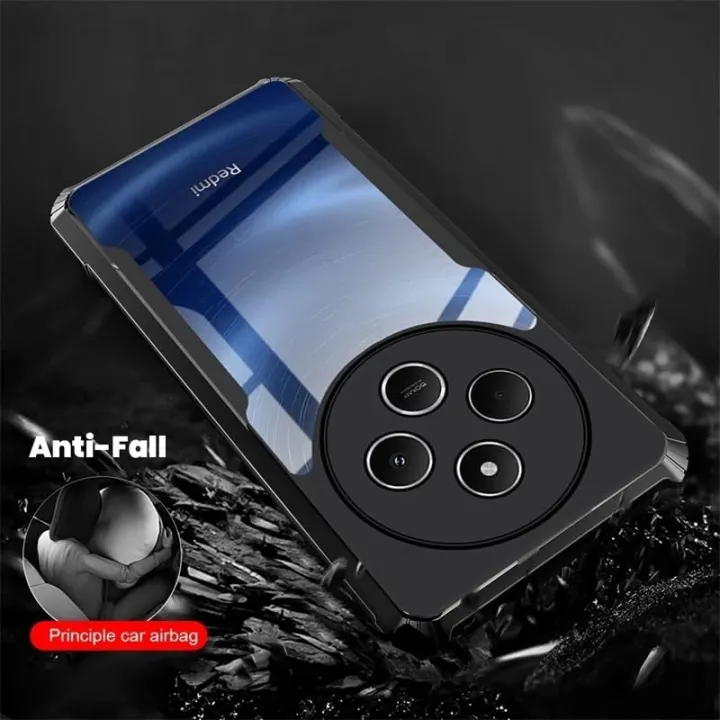 Redmi%2014C%20Transparent%20Back%20Cover%20with%20Black%20Border%20and%204%20Corner%20Airbag%20Protection%20-%20Image%203