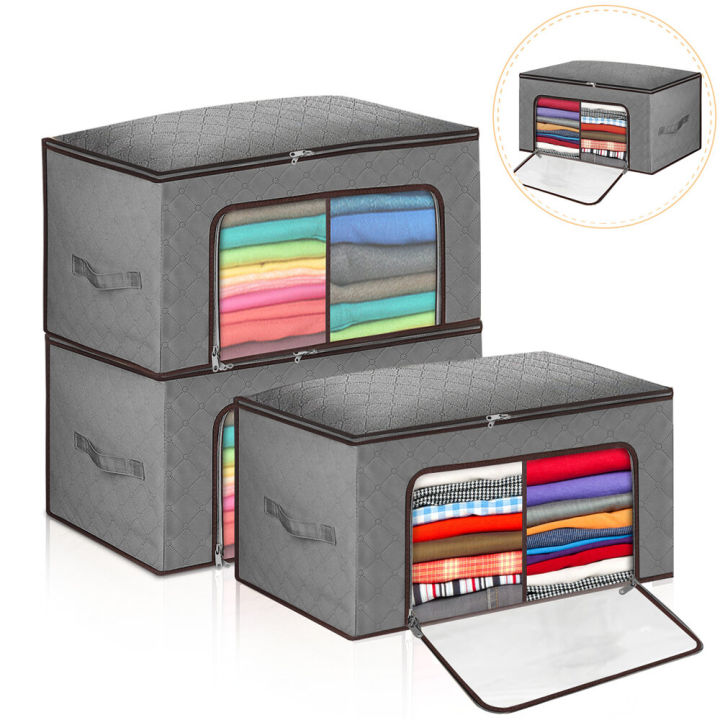 3 torage woven fabric large capacity torage bag with glass panels