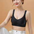 Chest number soft support female beautiful back big push-up bra, seamless one-piece, underwire-free, adjustable sports thin text. 