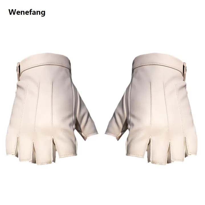Wenefang%20Fingerless%20Driving%20Gloves%20PU%20Faux%20Leather%20Outdoor%20Sports%20Halloween%20Role-playing%20Half%20Finger%20Gloves%20For%20Male%20Female%20Teenagers%20-%20Image%207