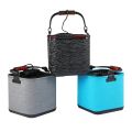 Small 3D Textured Folding Bucket Portable Collapsible Fishing Box Foldable Multifunctional EVA Bucket Outdoor Fishing. 