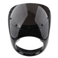 Motorcycle Front Headlight Fairing WindScreen Windshield Plastic Universal Cafe Racer Retro Headlight Wind Screen Black. 