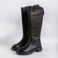 Ampersand Genuine Leather Knee Length Boots for Women, Beluga. 