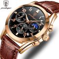 Difutagui POEDAGAR Men Watches 2021 New Fashion Leather Waterproof Luminous Original Top Brand Luxury Mens Quartz Wristwatch Relogio Masculino. 